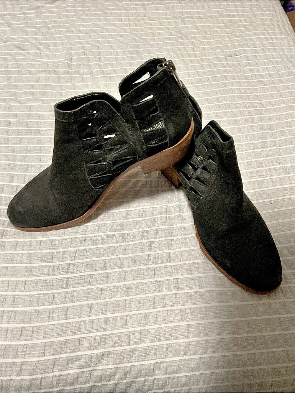 Vince Camuto Peera Cutout Ankle Bootie Black Ankle Booties